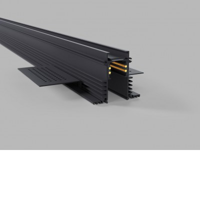 KASEL track RECESSED 48V DALI Podhledová, bezrámečková lišta pro magnetický systém, materiál hliník, povrch černá, stmívání DALI, 48V, rozměry 57x53mm, l=2000mm.