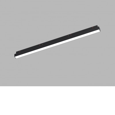 RORY 24W TW CCT DALI Svítidlo do magnetického systému, těleso kov, černá, difuzor plast opál, LED 24W, 1944lm, TW nast. teplota CCT teplá 3000K-neutrální 4000K, stmív. DALI, vyzař. úhel 110°, 48V, IP20, 601x44x22mm