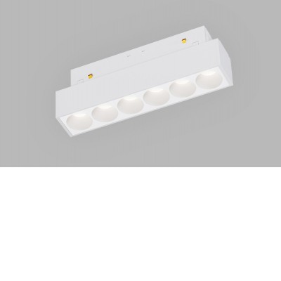 STAK 6W TW CCT DALI Svítidlo do magnetnetického systému, kov, bílá, LED 6W, 534lm, TW nast. CCT teplota teplá 2700K-denní 6500K, vyzař. úhel 38°, 48V, IP20, rozměry 205x44x22mm