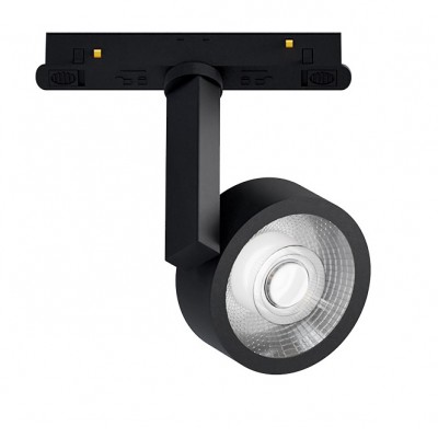 SITAR 8W Bodové svítidlo do magnetického systému, reflektor, nast. směr svícení, těleso kov, povrch černá, LED 8W, 480lm, neutrální 4000K, 48V, IP20, rozměry d=72mm, h=118mm