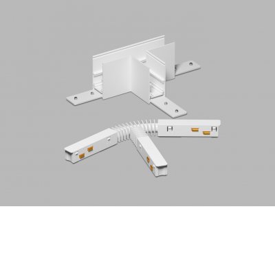 KASEL T spojka T-konektor, spoj pro magnetický systém, materiál hliník, povrch bílá, stmívání DALI, 48V, rozměry 110x68x53mm.