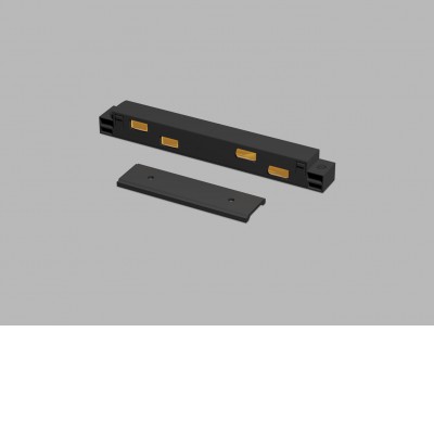 VERT con 48V Vkládací, spojovací konektor pro napájení magnetického systému osvětlení, materiál plast, černý, stmívání DALI, 48V, IP20.