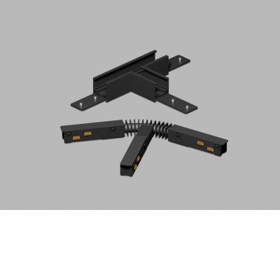 INDHOVE T-spojka T-konektor, spoj pro magnetický systém, materiál hliník, povrch černá, stmívání DALI, 48V, rozměry 110x68x27mm.