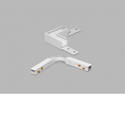 INDHOVE CTH90 48V Rohová L spojka 90°, horizontální odbočení, stropního magnetického systému, materiál hliník, povrch bílá, stmívání DALI, 48V, rozměry 68x27x68mm