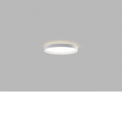 RANDY C Stropní svítidlo, hliník, bílá, difuzor plast opál, LED 36W, 2800lm, přepínatelná teplota CCT teplá 3000K-neutrální 4000K, Ra90, stmív DALI/PUSH, 230V, IP20, d=400mm, h=70mm
