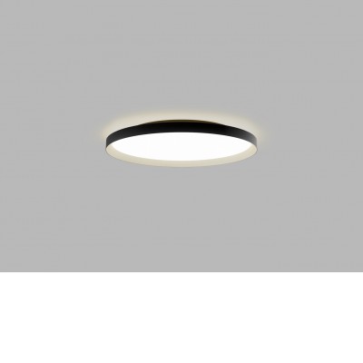 RANDY C 88W Casambi Stropní svítidlo, hliník, černá/zlatá, difuzor plast opál, LED 88W, 6160lm, TW nastavitelná teplota CCT teplá 3000K-neutrální 4000K, Ra90, stmív Casambi, 230V, IP20, d=800mm, h=70mm