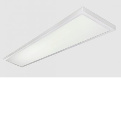 TERNEU BI/PL panel 40W, 120x30 Stropní, podhledové nebo přisazené svítidlo, těleso kov, rám plast, povrch bílá, dif plast, LED panel 40W, 4000lm, neutrální 4000K, 230V, IP20, tř.2, rozměry 1195x295x55mm.
