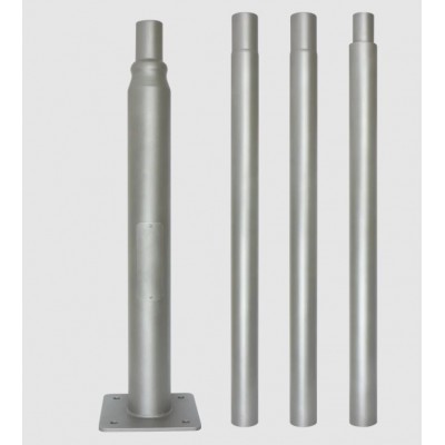 SUKIES stožár 4m Stožár pro parkové, nebo veřejné osvětlení, těleso ocel, povrch galvanizovaný šedá, rozměry l=4m, průměr konce pro svítidla d=60mm