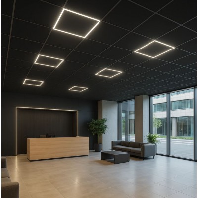 TERNEU 40W, DALI Stropní, podhledové, svítidlo, těleso kov, povrch bílá, difuzor plast opál, LED 40W, 3200lm, neutrální 4000K, stmívatelné dle typu, Ra80, 230V, IP20, tř.2, rozměry 60x60mm