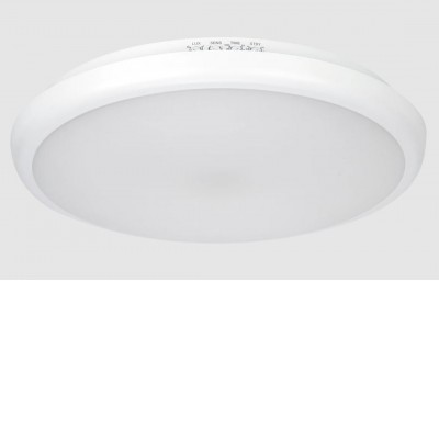 ESPERAN 16W/22W HF senzor, STBY 20%, SoftDIM Stropní venkovní svítidlo, HF senzor pohybu, dosah až 16m, čas 10s-12min, těleso plast bílá, difuzor plast opál, LED 16W/1600lm, 22W/2200lm, neutrální 4000K, 230V, IP65, IK10,  tř.2, rozměry dle typu.