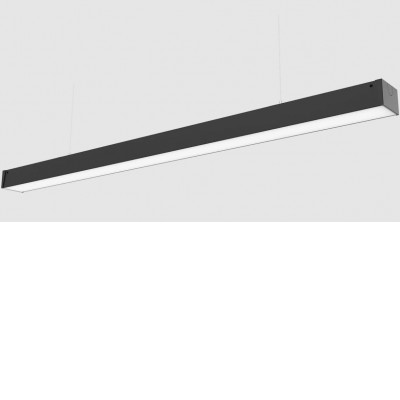 MIHES 40W, 0-10V Přisazené/závěsné svítidlo, těleso plast černá, LED 40W, 5200lm, neutrální 4000K, stmív. 0-10V, vyzař. úhel P18° ASYMETRICKÝ, Ra80, 230V, IP20, tř.1, rozměry 1158x52x70mm.