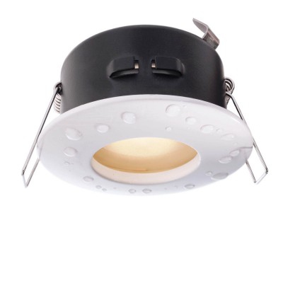 GROWWITH 35W IP65 Stropní podhledové svítidlo, těleso hliník, povrch bílá, nebo šedostříbrná, nebo chrom, krycí sklo, pro žárovnku 35W, GU5,3, 12V, do koupelny IP65/IP20, d=84mm, h=42mm