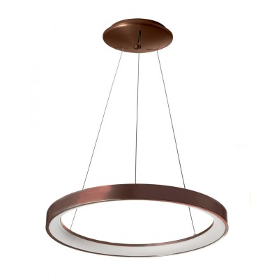 LANEA SU 35W Závěsné svítidlo, hliník, povrch kávová, difuzor plast opál, LED 35W, 2990lm, teplá 3000K, Ra80, 230V, IP20, rozměry d=480mm, vč závěs lanka l=1500mm, lze zkrátit.