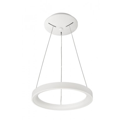 LANEA SU 42W CCT Závěsné svítidlo, hliník, povrch bílá, difuzor plast opál, LED 42W, přepín. CCT teplá 3000K-neutrální 4000K, stmív TRIAC, Ra80, 230V, IP20, rozměry d=580mm, vč závěs lanka l=1800mm, lze zkrátit