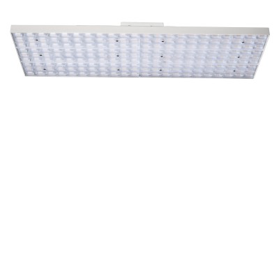 DERYL 45W-75W Stropní svítidlo, těleso hliník, povrch bílá, difuzor plast, LED přepín 45-72W, 8215lm, přepín CCT teplá 2700K-neutrální 4000K, vyzař úhel 60°, Ra80, 230V, IP20, rozměry 577x71x188mm