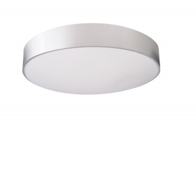 LAVO PL 90W CCT Stropní svítidlo, těleso hliník, povrch stříbrná, difuzor plast opál, LED 90W, přepín CCT teplá 3000K-neutrální 4000K, stmív TRIAC, 230V, IP20, rozměry d=800mm, h=90mm, svítí nahoru/dolů