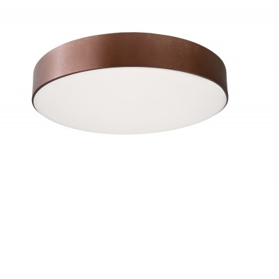 LAVO PL 45W CCT Stropní svítidlo, těleso hliník, povrch kávová, difuzor plast opál, LED 45W, přepín CCT teplá 3000K-neutrální 4000K, stmív TRIAC, 230V, IP20, rozměry d=400mm, h=90mm, svítí nahoru/dolů