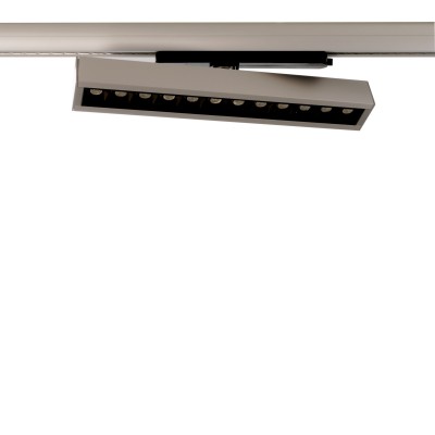 SEME 23W-32W 3F Svítidlo do 3F lišty, nastavitelný směr svícení, těleso hliník, povrch bílá, nastav. LED 23W-32W, neutrální 4000K, 3068lm, 230V, IP20, rozměry 336x36x49mm.