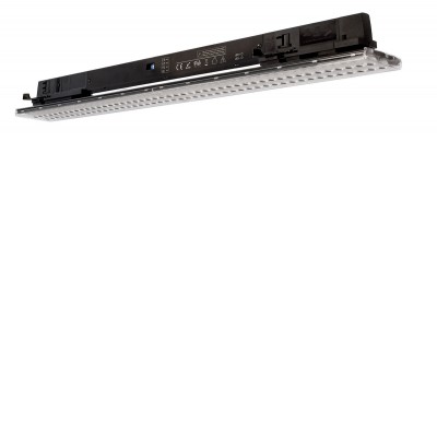 SOUN 35W-50W 3F Svítidlo do 3F lišty, výklopné +-30°, těleso hliník, povrch černá, krycí plast čirý, nast. LED 35W-50W, 8000lm, neutrální 4000K, Ra80, 230V, IP20, rozměry 1493x54x60mm.