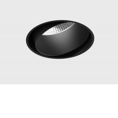 ALEST BI 11W 50° Stropní, podhledové, bodové svítidlo, bezrámečkové, výklopné, těleso hliník, povrch černá, LED 11W, 1210lm, teplá 3000K, vyzař. úhel 50°, 230V, IP20, rozměry d=60mm.