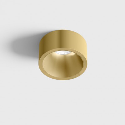 BLANKET BI 6,3W IP44 Stropní, podhledové, bodové svítidlo, plast, povrch mosaz, LED 6,3W, 640lm, teplá 2700K, vyzař. úhel 55°, Ra90, 230V, IP44, rozměry d=55mm, h=58mm.