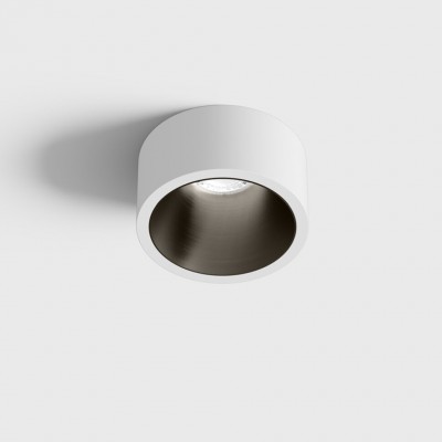 BLANKET BI 6,3W IP44 Stropní, podhledové, bodové svítidlo, plast, povrch vnější bílá, vnitřní modročerná, LED 6,3W, 640lm, teplá 2700K, vyzař. úhel 55°, Ra90, 230V, IP44, rozměry d=55mm, h=58mm.