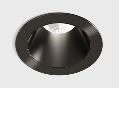 BASTOG R BI 8W IP44 Stropní, podhledové, bodové svítidlo, těleso hliník, povrch modročerná, LED 8W, 640lm, teplá 2700K, vyzař. úhel 50°, UGR<19, 230V, IP44, rozměry d=48mm, h=67mm.