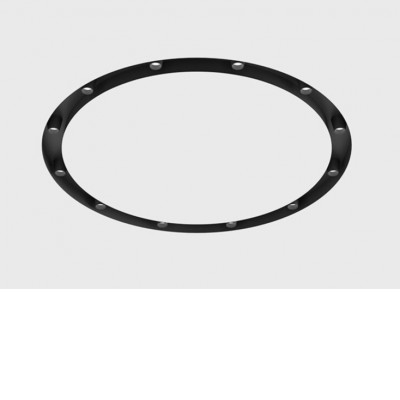 BERAU BI 24W Stropní, podhledové, bodové svítidlo, bezrámečkové, těleso hliník, povrch černá, difuzor plast opál, LED 24W, 1350lm, neutrální 4000K, vyzař. úhel 38°, Ra90, 230V, IP20, rozměry d=600mm, h=50mm.