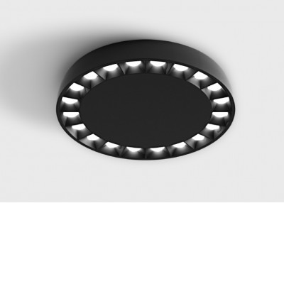 BILZEN PL 15W Stropní přisazené bodové svítidlo, těleso hliník, povrch bílá/černá, LED 15W, 1800lm, teplá 3000K/neutrální 4000K, vyzař. úhel 36°, Ra90, 230V, IP20, rozměry d=190mm, h=30mm.