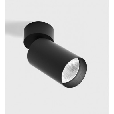 ALEST PL 9W 6° Stropní přisazené bodové svítidlo, nast. směr svícení, těleso hliník, povrch bílá/černá, LED 9W, 750lm, teplá 3000K, vyzař. úhel 6°, Ra90, 230V, IP20, rozměry d=52mm, h=140mm.