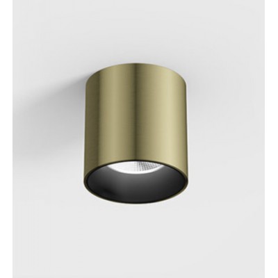 ARSCHO PL R 8W Stropní přisazené bodové svítidlo, těleso hliník, povrch mosaz, LED 8W, 620lm, neutrální 4000K, vyzař. úhel 50°, UGR<19, Ra90, 230V, IP20, rozměry d=52mm, h=66mm.