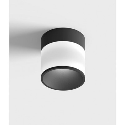 ARLON PL 9W UGR>19 Stropní přisazené bodové svítidlo, těleso hliník, povrch černá, difuzor plast opál, LED 9W, 560lm, teplá 3000K, vyzař. úhel 60°, UGR>19, Ra90, 230V, IP20, rozměry d=100mm, h=105mm.