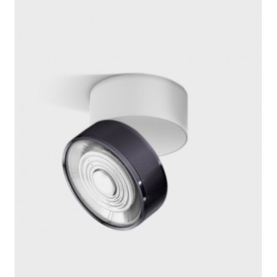 DAME PL W 7W Stropní přisazené bodové svítidlo, výklopné, hliník, povrch bílá a černá lesk, LED 7W, 624lm, teplá 3000K, vyzař. úhel 45°, Ra90, 230V, IP20, rozměry d=75mm, h=70mm.