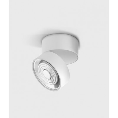 DAME PL W 7W Stropní přisazené bodové svítidlo, výklopné, hliník, povrch bílá, LED 7W, 624lm, neutrální 4000K, vyzař. úhel 45°, Ra90, 230V, IP20, rozměry d=75mm, h=70mm.