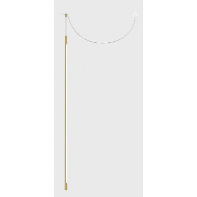 BERY WL 10W 48V Stropní podhledové závěsné svítidlo, těleso hliník, povrch mosaz, difuzor plast opál, LED 10W, 700lm, teplá 3000K, Ra90, 48V, IP20, rozměry d=15mm, l=1183mm vč závěs kabelu l=2000mm, lze zkrátit.