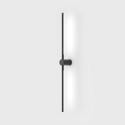 BERY WL 6W 48V Nástěnné svítidlo, nast. směr svícení, základna kov, povrch černá, difuzor plast opál, LED 6W, 413lm, teplá 3000K, vyzař. úhel 126°, Ra90, 48V, IP20, tř.1, rozměry d=15mm, l=766mm.