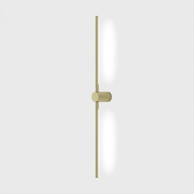 BERY WL 6W 48V Nástěnné svítidlo, nast. směr svícení, základna kov, povrch mosaz, difuzor plast opál, LED 6W, 413lm, teplá 3000K, vyzař. úhel 126°, Ra90, 48V, IP20, tř.1, rozměry d=15mm, l=766mm.