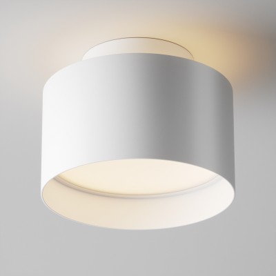 GENEA 16W Stropní přisazené svítidlo, těleso kov, povrch bílá, difuzor plast opál, LED 16W, 750lm, teplá 3000K, vyzař. úhel 120°, 230V, IP20, rozměry d=120mm, h=92mm, svítí nahoru/dolů