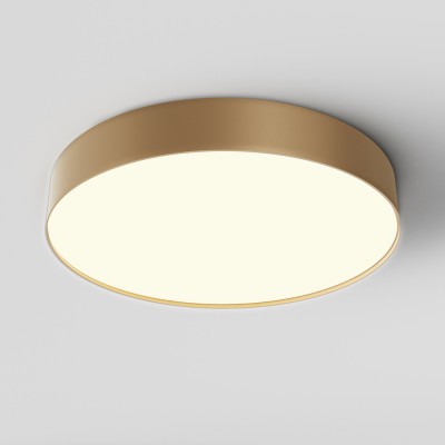 GLORYST 45W Stropní nebo závěsné svítidlo, těleso kov, povrch zlatá mat, difuzor plast opál, LED 45W, 2880lm, teplá 3000K, Ra90, 230V, IP20, tř.2, rozměry d=400mm, h=60mm.