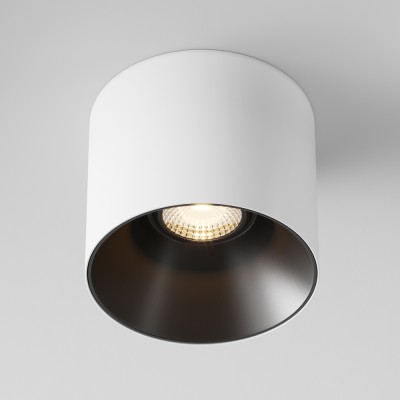 HABEO R 15W Stropní, přisazené, bodové svítidlo, těleso kov, povrch bílá, reflektor černý, LED 15W, 1200lm, teplá 3000K, vyzař. úhel 60°, 230V, IP20, rozměry d=100mm, h=85mm.