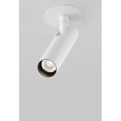 GENERO BI I 6W Stropní podhledové bodové svítidlo, nastav. směr svícení, materiál kov, povrch bílá, LED 6W, 290lm, teplá 3000K, vyzař. úhel 36°, 230V, IP20, tř.2, rozměry d=30mm, l=125mm, h=151mm.
