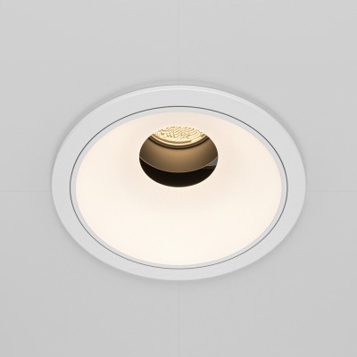 HUMILY BI 10W Stropní podhledové bodové svítidlo, těleso kov a plast, povrch bílá, LED 10W, 530lm, teplá 3000K, 230V, IP20, tř.2, rozměry d=83mm, h=70mm.