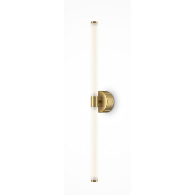 IMAGOS WL 16W Nástěnné svítidlo, těleso kov, povrch mosaz, difuzor plast opál, LED 16W, 1400lm, teplá 3000K, Ra80, 230V, IP20, tř.1, rozměry d=30mm, h=630mm.