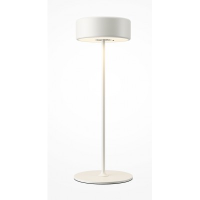 INCLINO TL 3W, USB Stolní lampa, těleso kov, povrch bílá, difuzor plast opál, LED 3W, 120lm, teplá 3000K, stmívání, napájení USB baterie, IP20, tř.3, rozměry d=130mm, h=345mm.