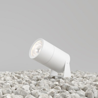 INTUS FL 30W, IP65 Venkovní, bodové svítidlo, nastav. směr svícení, těleso hliník, povrch bílá, krycí sklo čiré, LED 30W, 2800lm, teplá 3000K, Ra80, 230V, IP65, tř.1. rozměry d=130mm, h=267mm, s bodcem do záhonu