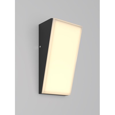 JEHUS WL 10W, IP54 Nástěnné venkovní svítidlo, těleso hliník, povrch černá grafit, difuzor plast opál, LED 10W, 1100lm, teplá 3000K, Ra80, 230V, IP54, tř.1, rozměry 90x180x70mm, svítí dolů