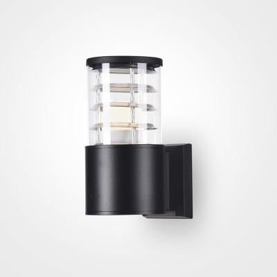 ITIDE WL 1x60W, IP54 Nástěnné venkovní svítidlo, těleso kov, povrch černá/šedá, krycí plast čirý, pro žárovku 1x60W, E27, 230V, IP54, tř.1, rozměry d=108mm, h=200mm, svítí nahoru.