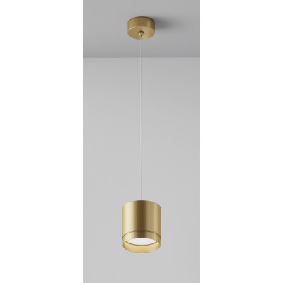 HARMON HL 1x15W, GX53 Závěsné svítidlo, těleso kov, povrch zlatá mat, pro žárovku 1x50W, GX53, 230V, IP20, tř.1, rozměry d=82mm, h=85mm vč závěs kabelu l=1085mm, lze zkrátit.
