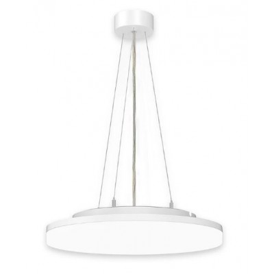 OREBRO HL 36W CCT DALI IP54 Závěsné svítidlo, bílá, dif plast opál, LED 36W, 4065lm, CCT přepín teplá 3000K/neutr 4000K/denní 6000K, stmív. DALI, vyzař. úhel 150°, Ra80, 230V, IP20, d=450mm, vč závěs lanka l=1500mm, lze zkr.