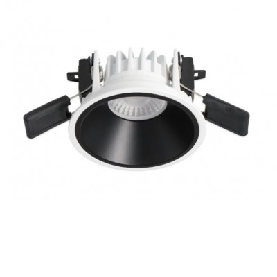 BORAS BI 8W CCT 1-10V/PWM Stropní podhledové bodové svítidlo, hliník, bílá, reflektor černá, LED 8W, 810lm, přep. teplota CCT teplá 2700K/3000K/neutr 4000K, stmív. 1-10V/PWM, UGR<19, Ra80, 230V, IP44, d=90mm, h=65mm.